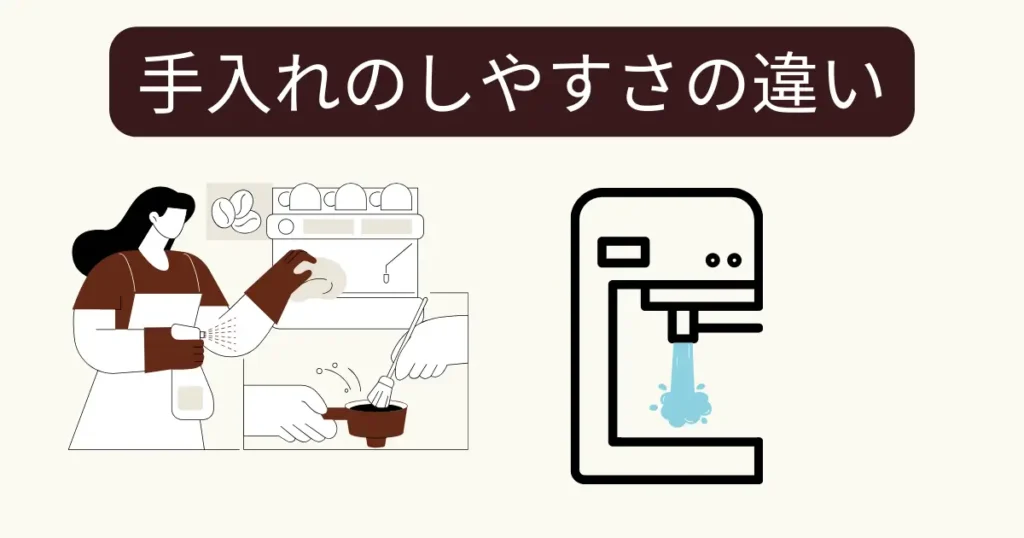 手入れのしやすさの違い