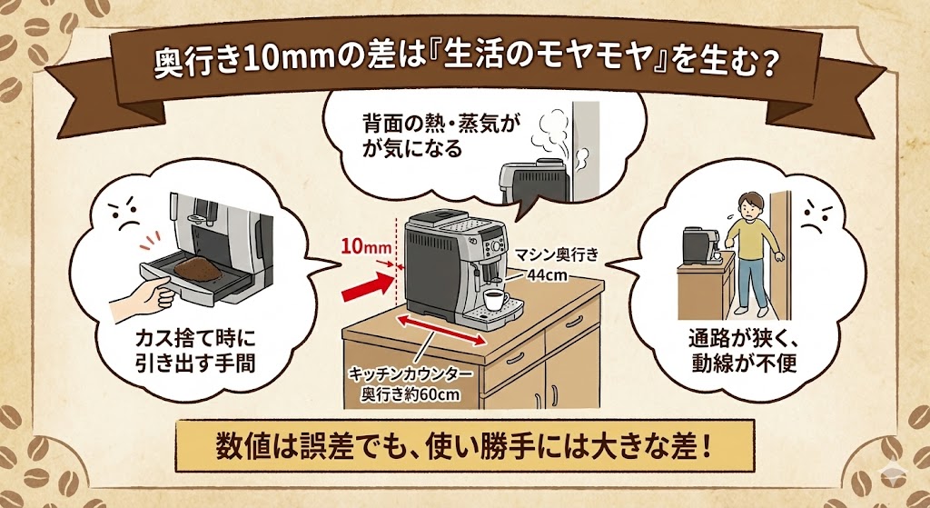 奥行10ｍｍの差は生活のモヤモヤを生む？