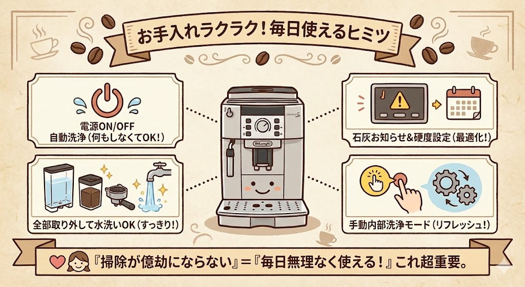 お手入れラクラク