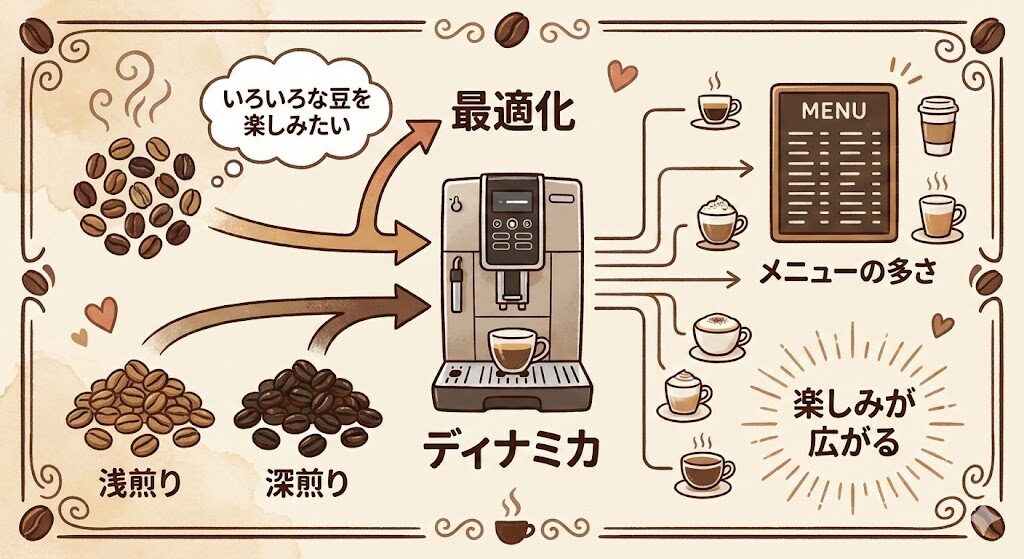 「浅煎りも深煎りも最適化」したい人はディナミカ