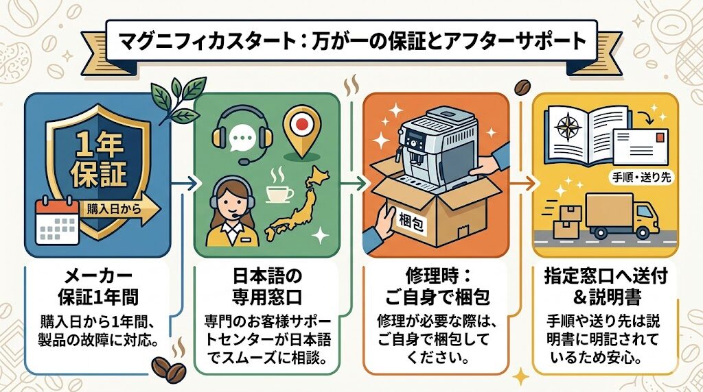 保証やアフターサポート