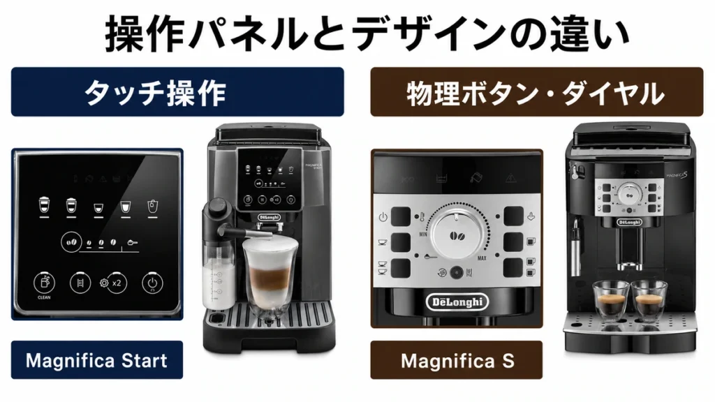 操作パネルとデザインの違い