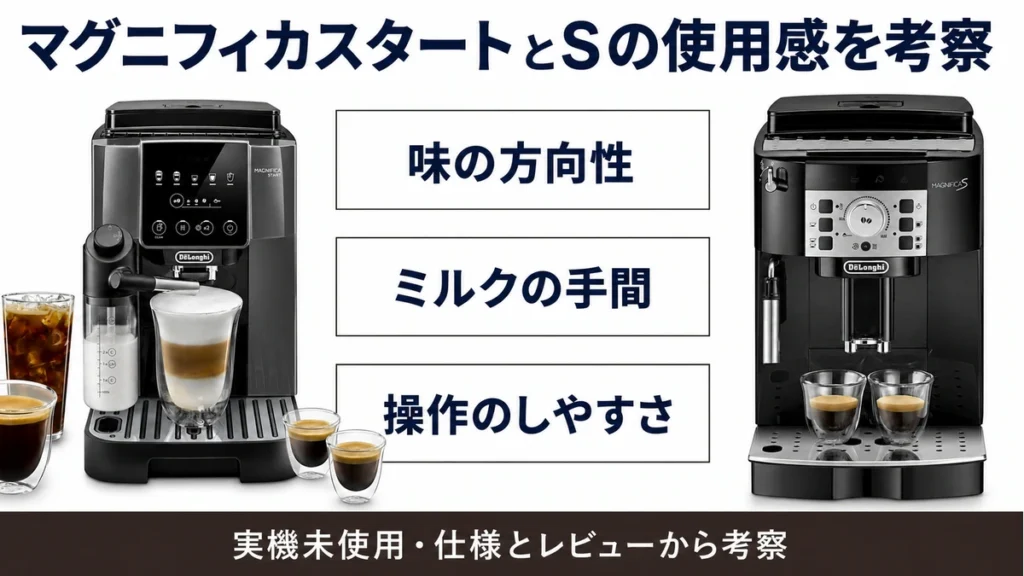 マグニフィカスタートとSの使用感